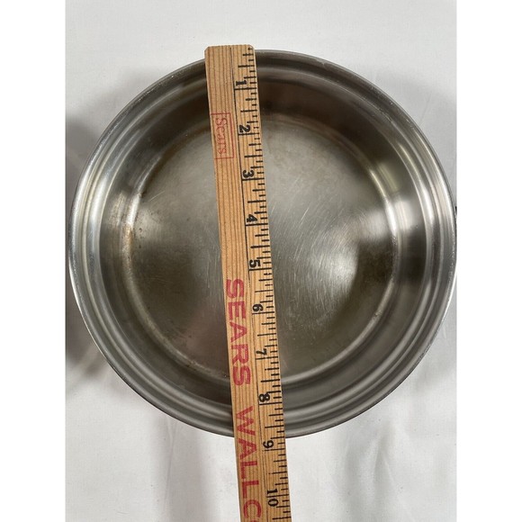 Vintage Prudential Ware 9" Stainless Steel skillet / saute Pan with lid - Picture 6 of 8